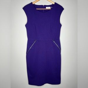 𝅺calvin Klein Purple Dress, Size 8